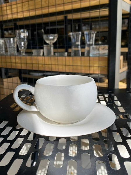 Cốc kèm đĩa bằng sứ dung tích 280ml