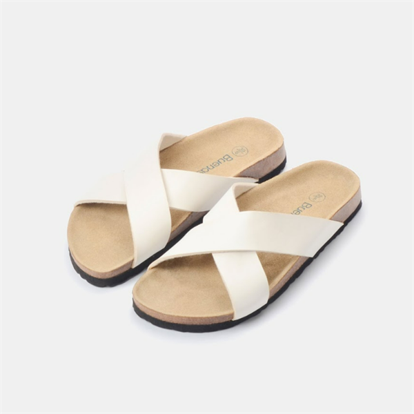 Dép đế trấu BU03 - Trắng