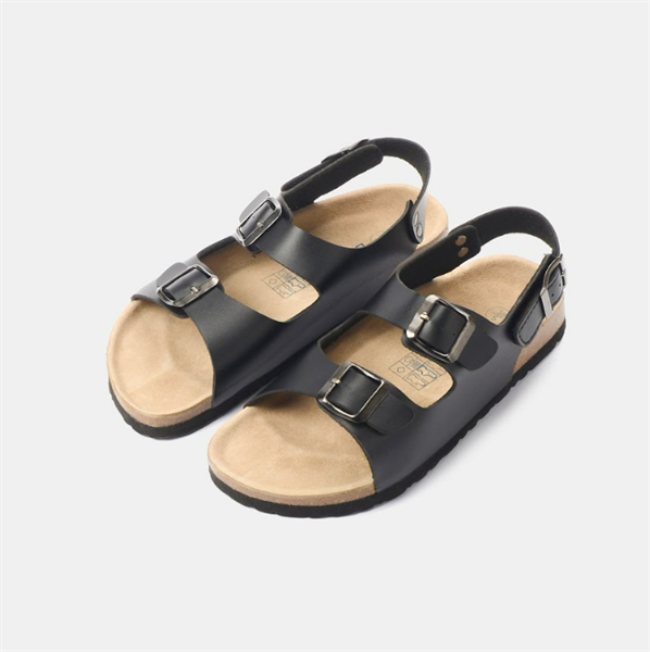 Sandal đế trấu BU01 - Đen