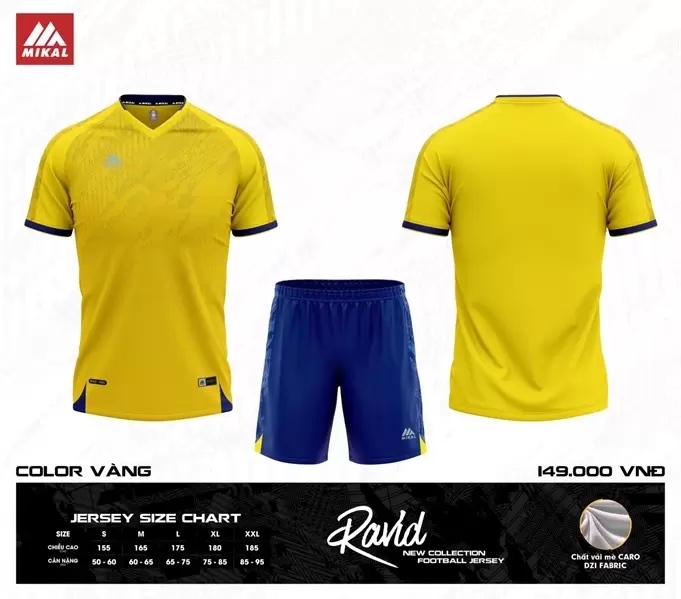 Bộ bóng đá Mikal RAVID 01 - Vàng