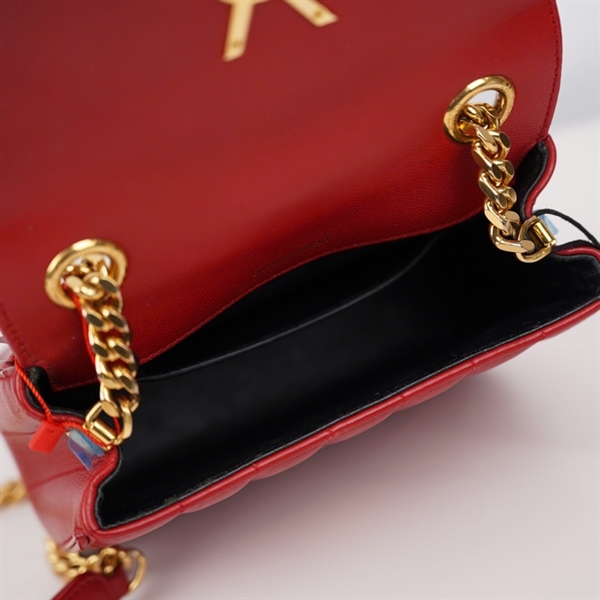 Túi YSL đeo chéo đỏ (GNR538439-0918) sz17 (BQ) KG+