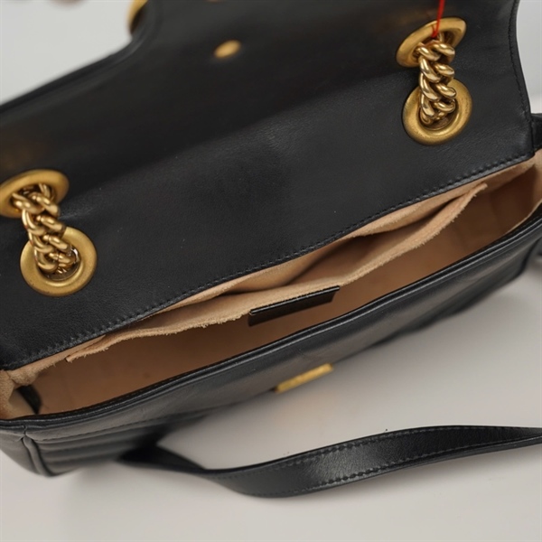 Túi GG Marmont đen (446744-520981) sz21 (BQ) KG+