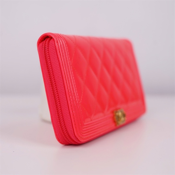 Ví Chanel hồng bóng (22028288) (BQ) KG+