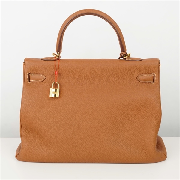 Túi Hermes Kelly nâu kèm ổ + 2 chìa sz35 (BQ) +