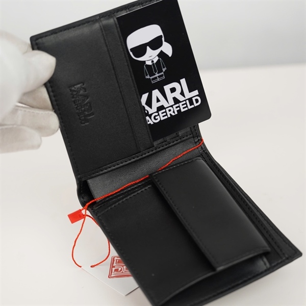 Ví Karl Lagerfeld đen gập 2 +