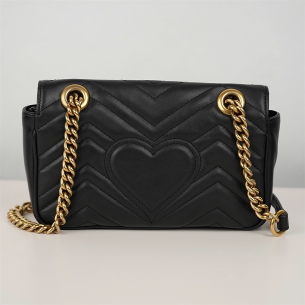 Túi GG Marmont đen (446744-520981) sz21 (BQ) KG+