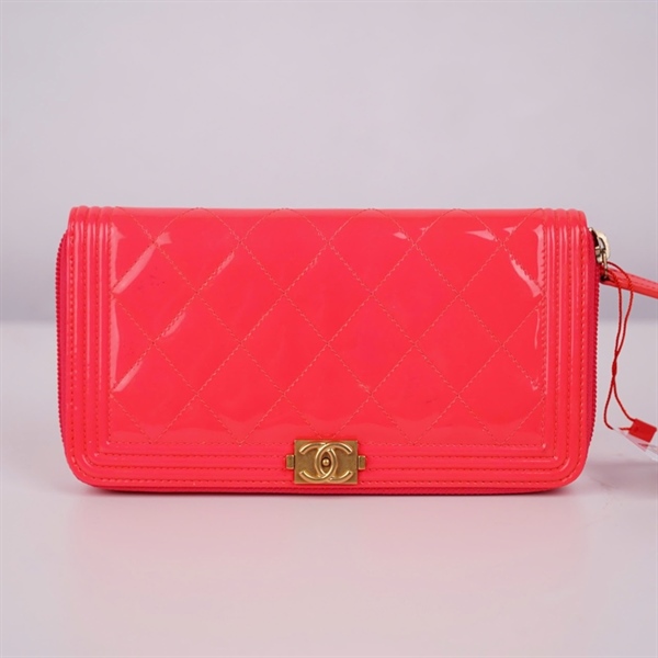 Ví Chanel hồng bóng (22028288) (BQ) KG+