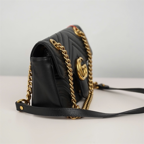 Túi GG Marmont đen (446744-520981) sz21 (BQ) KG+