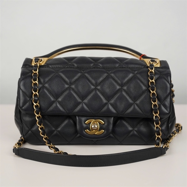Túi Chanel Handle đen (K14J2CNE) sz22 (BQ) KG+