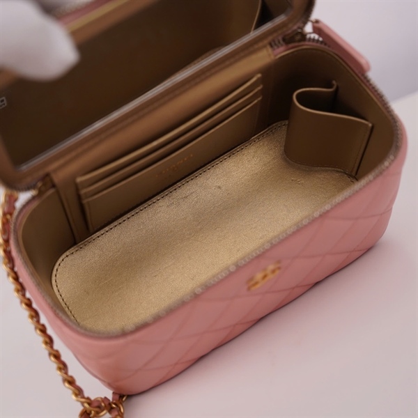 Túi Chanel Vanity hồng (P9H37P47) sz16 (BQ) KG+