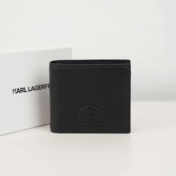 Ví Karl Lagerfeld đen gập 2 +