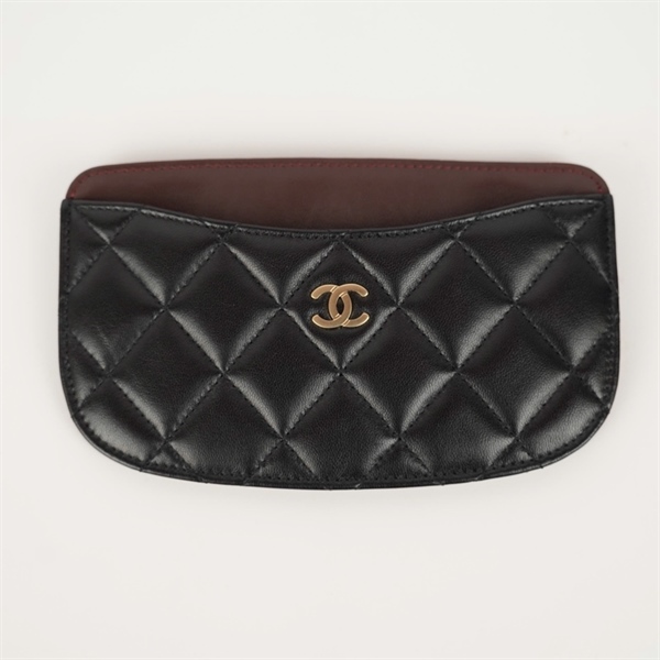 Ví Chanel đen viền nâu (19529739) (BQ) KG+