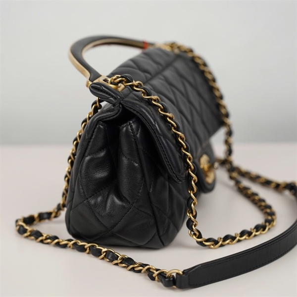 Túi Chanel Handle đen (K14J2CNE) sz22 (BQ) KG+