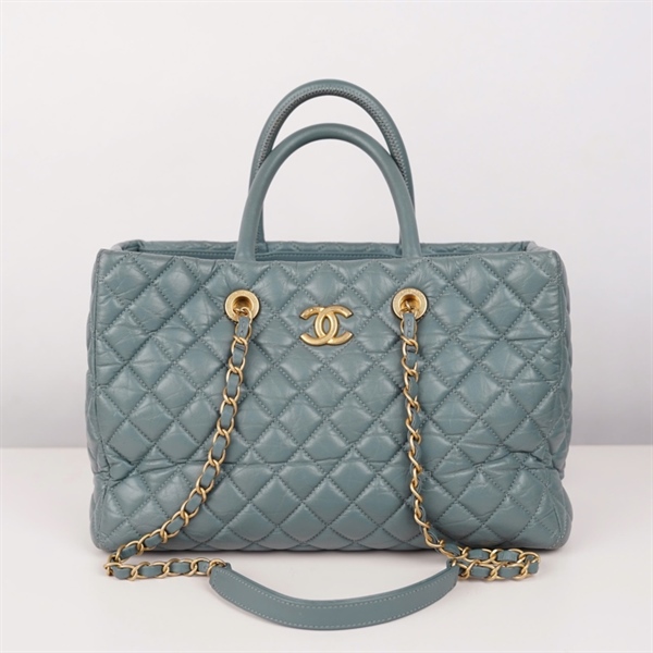 Túi Chanel Handle xanh (2665752) sz30 (BQ) KG+