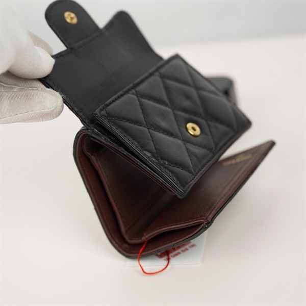 Ví Chanel đen gập 3 (26617085) (BQ) KG+