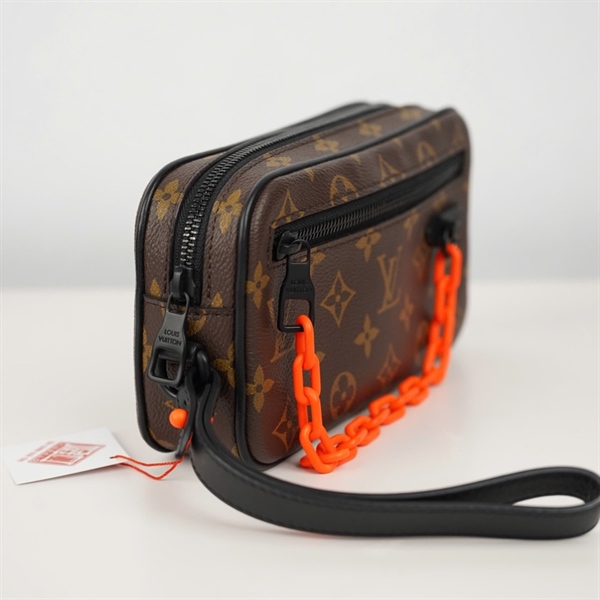 Túi LV Clutch hoa nâu xích cam sz21 (BQ) KG+