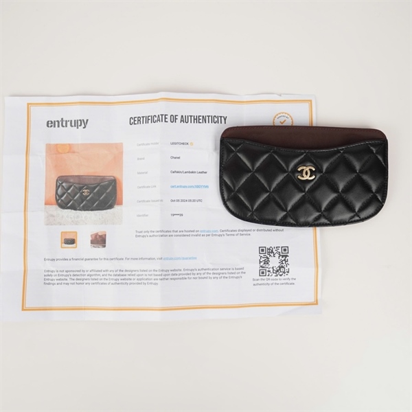 Ví Chanel đen viền nâu (19529739) (BQ) KG+