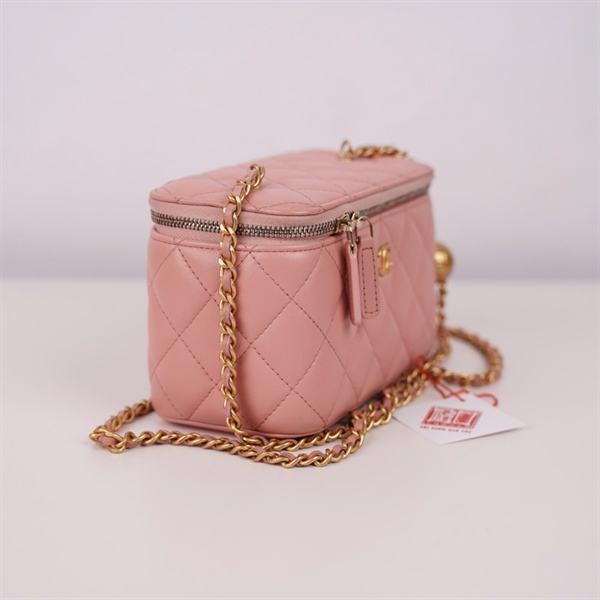 Túi Chanel Vanity hồng (P9H37P47) sz16 (BQ) KG+