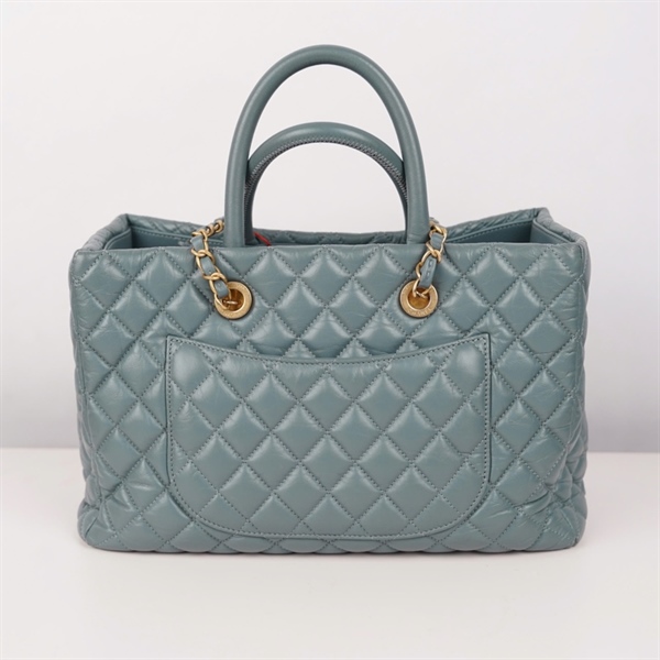 Túi Chanel Handle xanh (2665752) sz30 (BQ) KG+