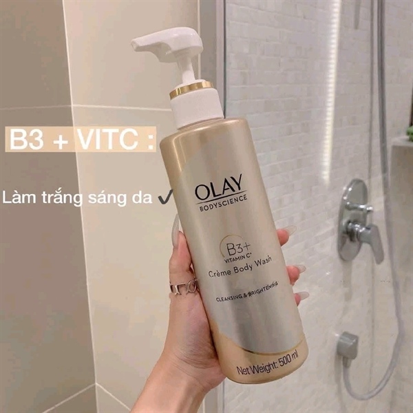 Sữa tắm Olay B3+ trắng da 500ml