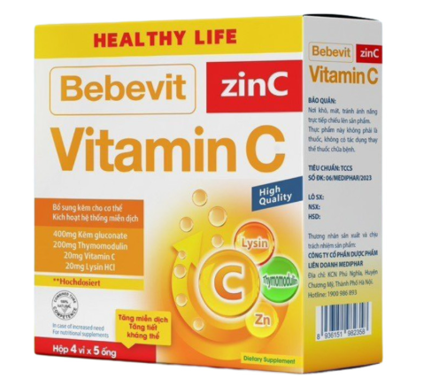 Bổ sung kẽm bebevit zin c healthy life mediphar (h/20o/10ml)