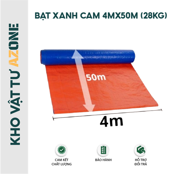 Bạt Xanh Cam 4mx50m (28kg)
