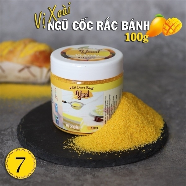 Bột rắc Decor trang trí bánh Yum Unicorn 100g vị Xoài
