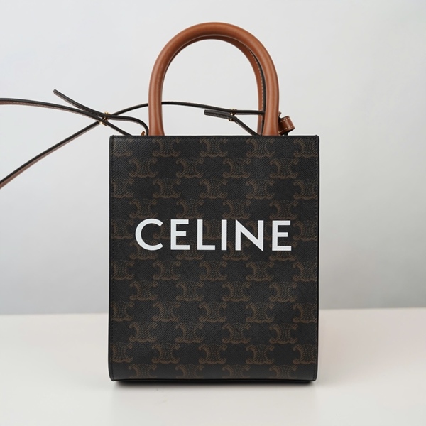 Túi Celine Handle nâu đậm sz17 KG+