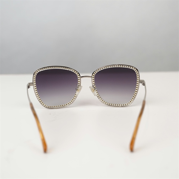 Kính Chanel gọng bạc viền đá CH4279 C39573 (58-14-140) KG+