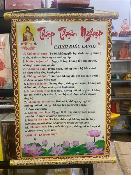 Liễng treo Thập Thiện Nghiệp (40x60 - film)