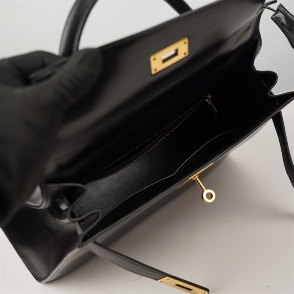 Túi Hermes Kelly đen kèm ổ + 2 chìa sz29 KG+