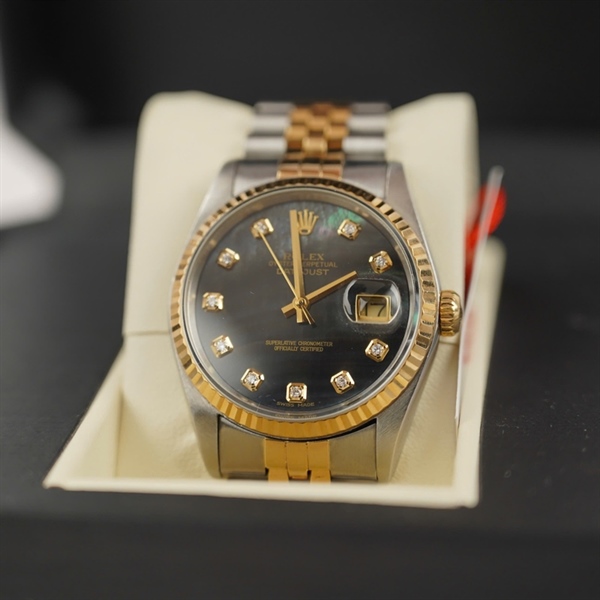 Đồng hồ Rolex bạc (X177082) kèm mắt dh sz36 KG+