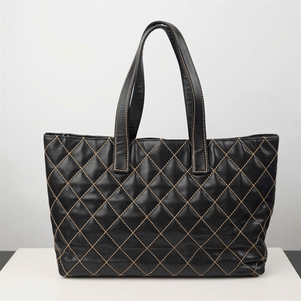 Túi Chanel Tote đen có lót form kèm ví sz39 KG+