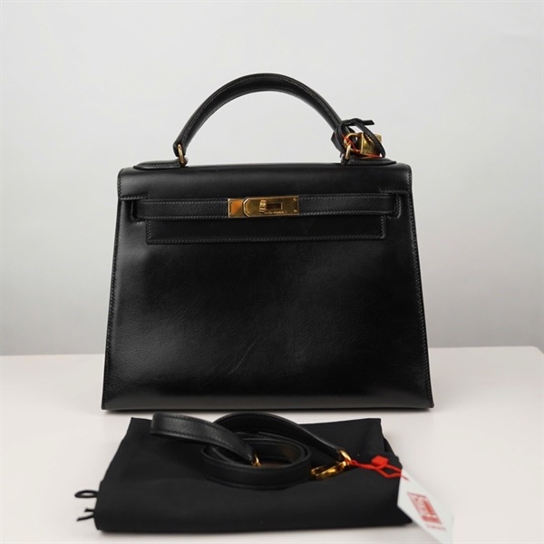 Túi Hermes Kelly đen kèm ổ + 2 chìa sz29 KG+