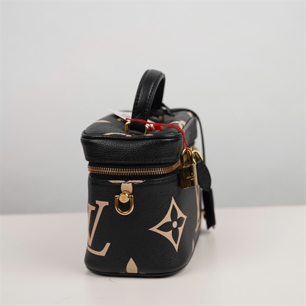 Túi LV Vanity đen hoa trắng kèm ổ+ 2 chìa sz20 KG+