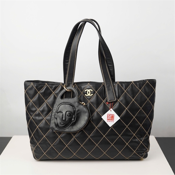 Túi Chanel Tote đen có lót form kèm ví sz39 KG+