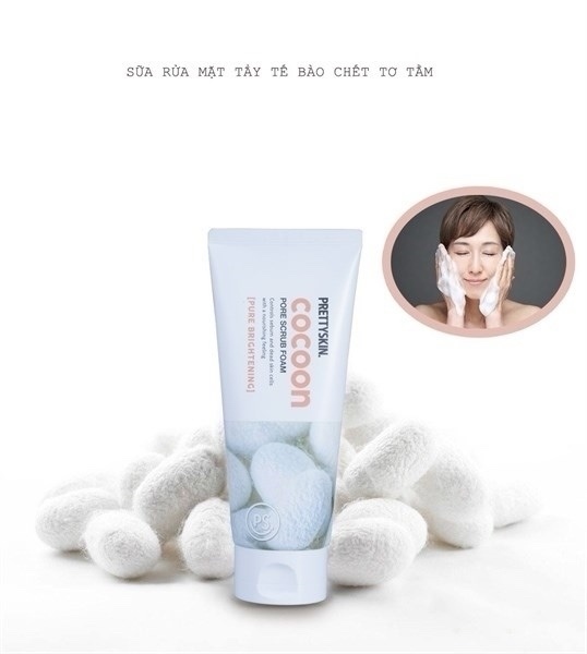 Srm ttbc kén tằm Pretty Skin Cocoon 150ml