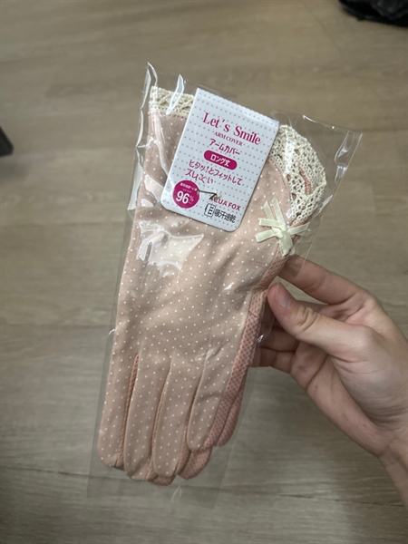 Găng tay chống tia Uv màu hồng