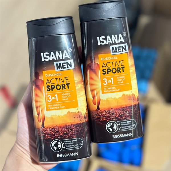 Sữa tắm gội Isana men Active Sport 3in1 300ml