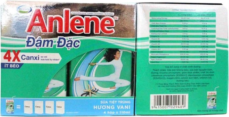 Lốc 4 hộp vani Anlene 110ml