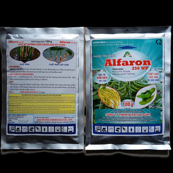 Alfaron 250WP, gói 100gr (Monceren dạng bột)