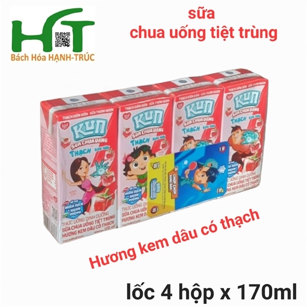 Sữa Kun thạch hương dâu 170ml