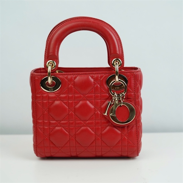 Túi Dior Lady đỏ (12-BO-0185) szS KG+