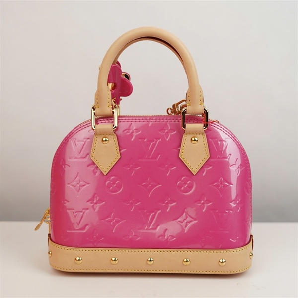 Túi LV Alma hồng kèm kẹp tóc sz23 +