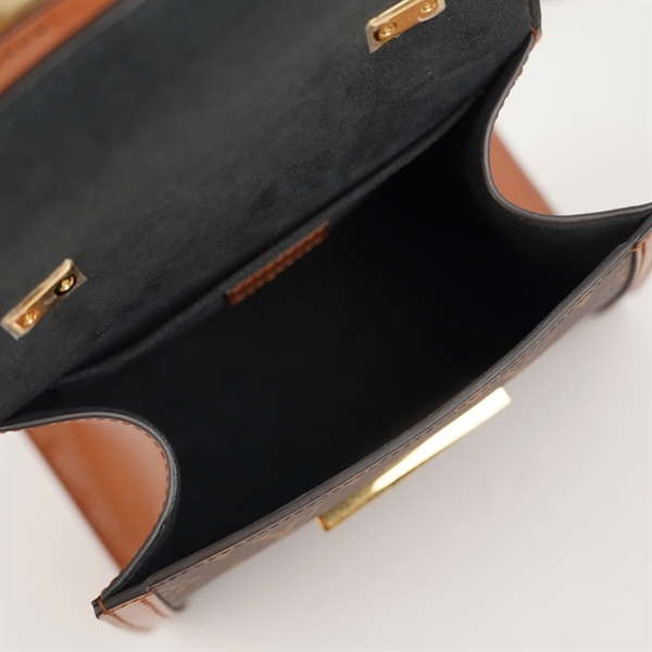 Túi LV Dauphine Capitale hoa nâu sz21 +