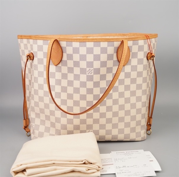 Túi LV Neverfull ô vuông xám sz30 (AR) (BMC)+