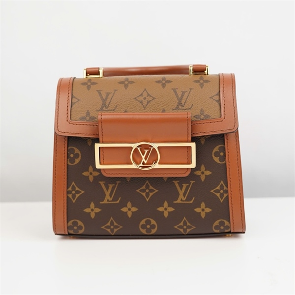 Túi LV Dauphine Capitale hoa nâu sz21 +