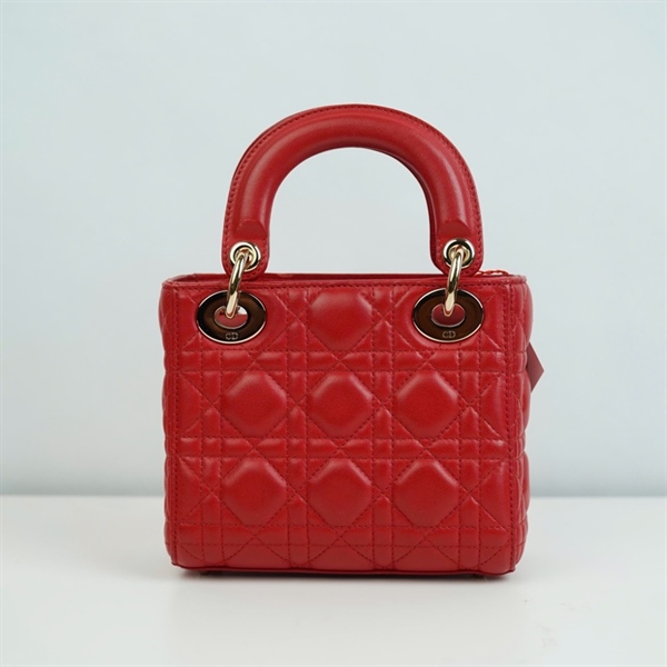 Túi Dior Lady đỏ (12-BO-0185) szS KG+