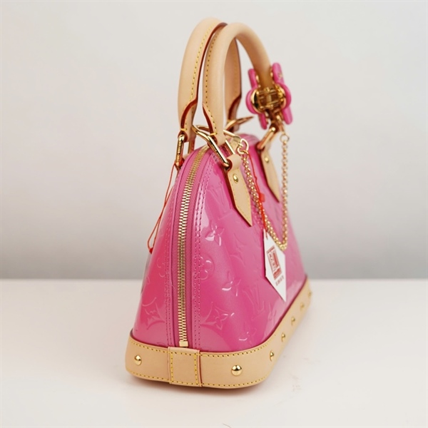 Túi LV Alma hồng kèm kẹp tóc sz23 +