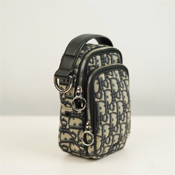 Túi Dior đeo chéo xám sz10 KG+